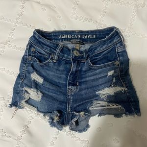 american eagle denim shorts
